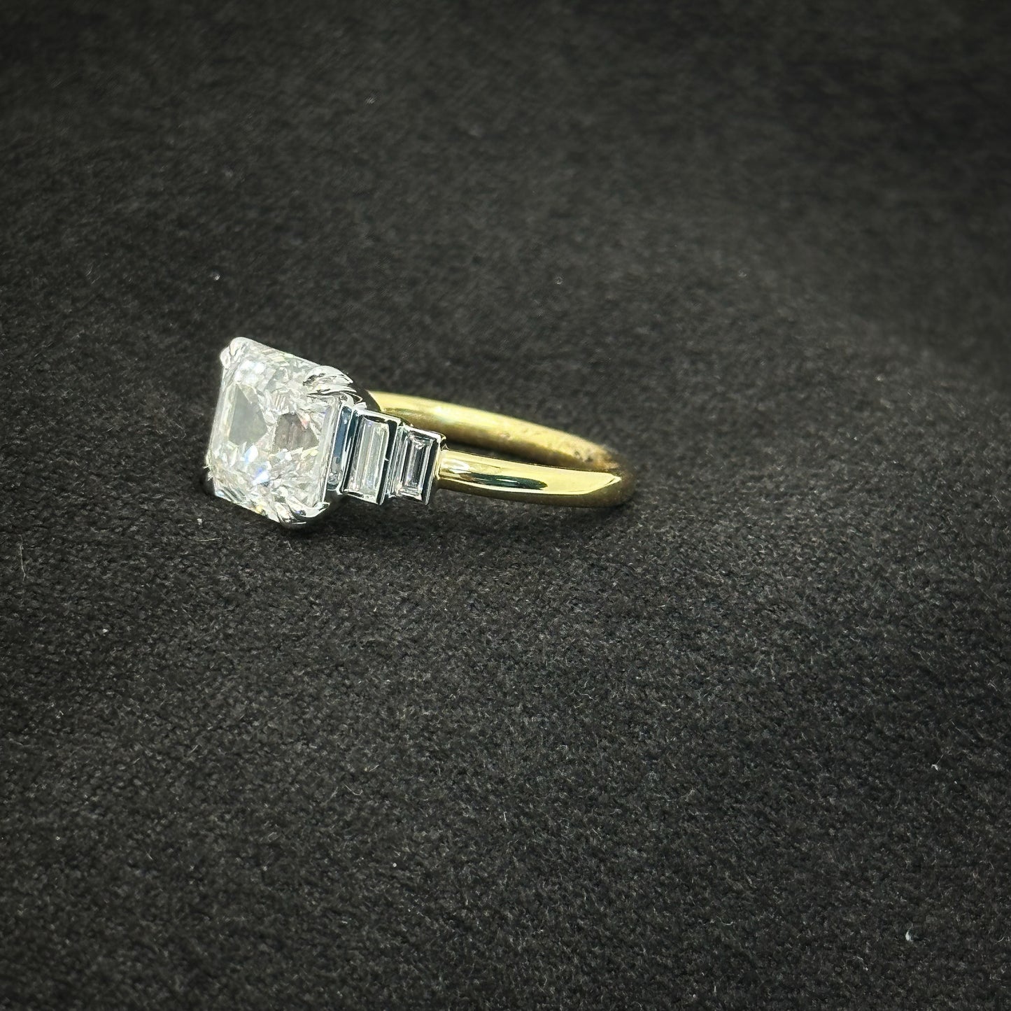 Princess cut, five stone ring